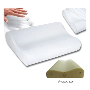 Μαξιλαρι Ύπνου Ανατομικό Memory Foam 60x38x12cm