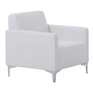 Style Πολυθρόνα Σαλονιού Καθιστικού, Pu Άσπρο 64x71x72cm