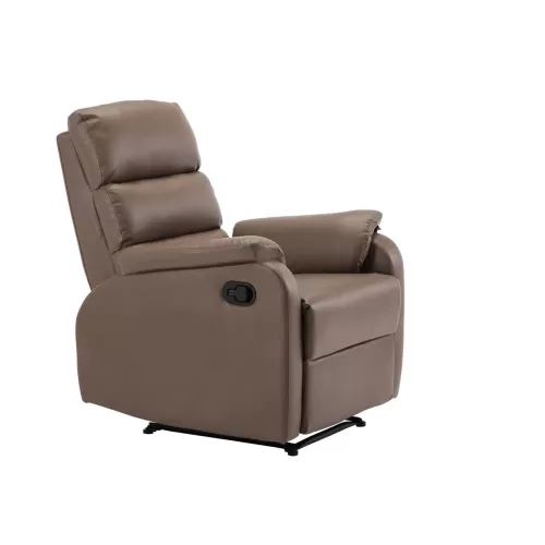Comfort Πολυθρόνα Relax Σαλονιού - Καθιστικού Pu Cappuccino 79x97x101cm