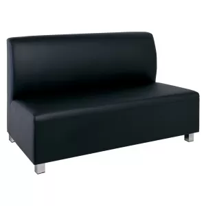 Bandy 2Θέσιος Καναπές Pu Μαύρο 130x71x88cm