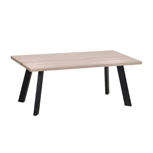 Baxter Τραπεζάκι Σαλονιού Καθιστικού, Μέταλλο Βαφή Μαύρο, Sonoma 110x60x45cm