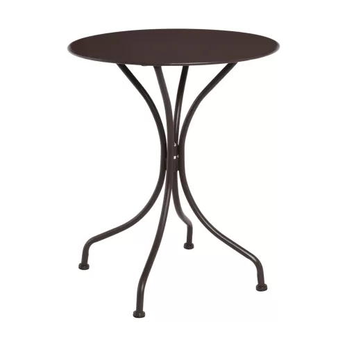 Park Τραπέζι Μέταλλο Βαφή Sand Brown Φ60cm H.70cm
