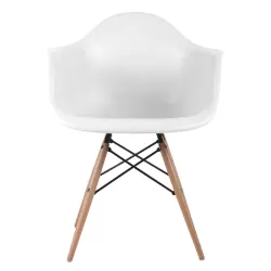 Alea Wood Πολυθρόνα Ξύλο, Ρρ Άσπρο 62x58x81cm