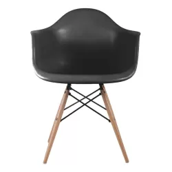Alea Wood Πολυθρόνα Ξύλο, Ρρ Μαύρο 62x58x81cm
