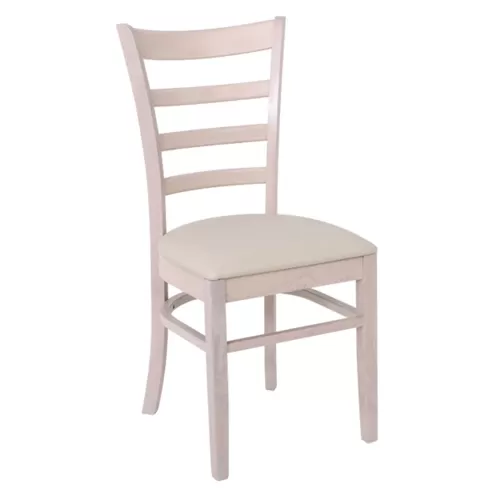 Naturale Καρέκλα White Wash, Pu Εκρού 42x50x91cm