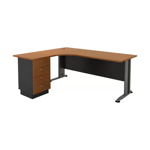 Superior Compact Αριστερή Γωνία - Απόχρωση Dark Grey - Cherry 180x70x75 / 150x60x75cm