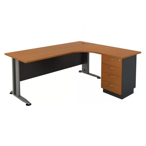 Superior Compact Δεξιά Γωνία Απόχρωση Dark Grey - Cherry 180x70x75 / 150x60x75cm