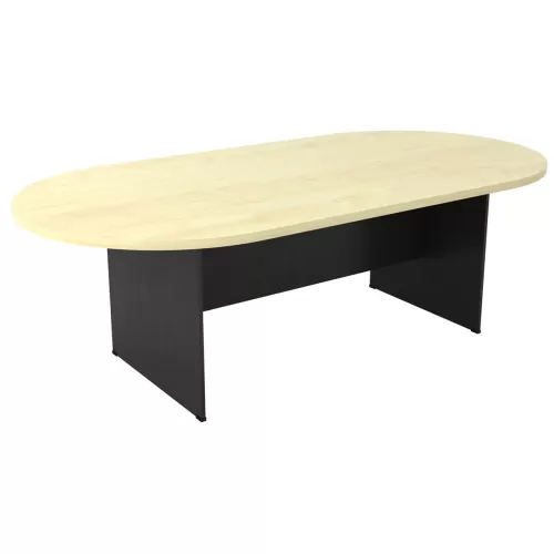 Συνεδριου-A Τραπέζι Οβάλ Απόχρωση Dark Grey - Beech 240x120x75cm