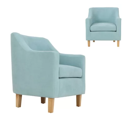 Beta Πολυθρόνα - Μπερζέρα Σαλονιού - Καθιστικού, Ύφασμα Ανοιχτό Βεραμάν 71x71x78cm