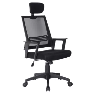 Bf2008 Πολυθρόνα Γραφείου Διευθυντή - Mesh Μαύρο 59x63x111/121cm