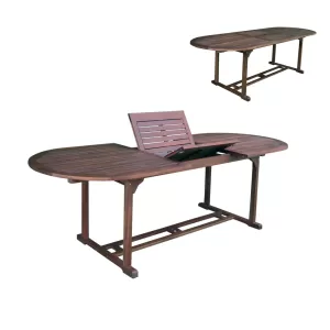Garden Τραπέζι Επεκτεινόμενο Oval, Ξύλο Acacia 180/240x90 H.74cm