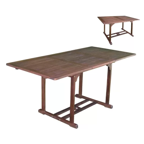 Garden Τραπέζι Επεκτεινόμενο Ξύλο Acacia 120+50x80 H.74cm