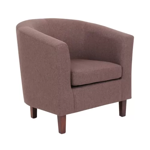 Boga Πολυθρόνα Σαλονιού Καθιστικού, Ύφασμα Καφέ 75x73x74cm