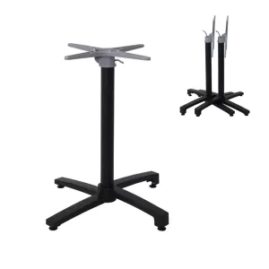 Altea Βάση Τραπεζιού Αλουμίνιο Απόχρωση Μαύρο, Πτυσσόμενη (6,20Kg) 68x68cm H.72cm