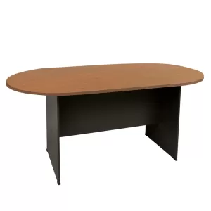 Συνεδριου-A Τραπέζι Οβάλ Απόχρωση Dark Grey - Cherry 180x90x75cm