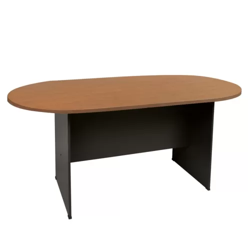 Συνεδριου-A Τραπέζι Οβάλ Απόχρωση Dark Grey - Cherry 180x90x75cm