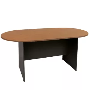Συνεδριου-A Τραπέζι Οβάλ Απόχρωση Dark Grey - Cherry 240x120x75cm