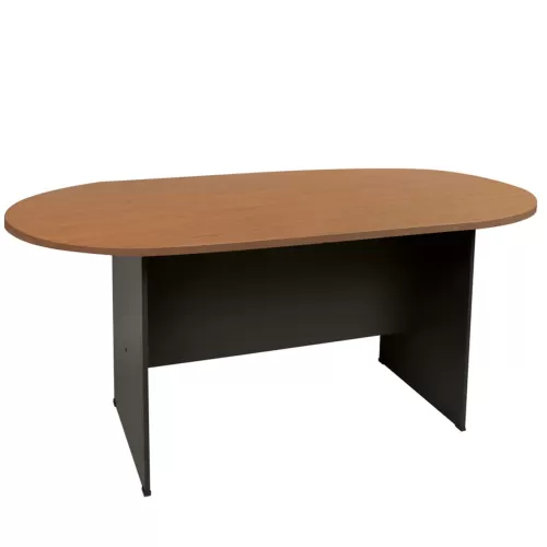 Συνεδριου-A Τραπέζι Οβάλ Απόχρωση Dark Grey - Cherry 240x120x75cm