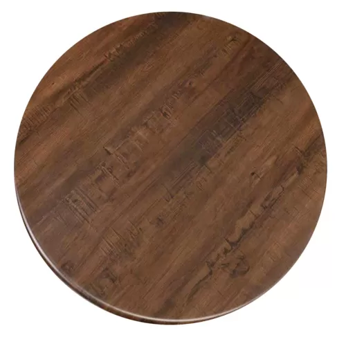 Contract Sliq Normal Επιφάνεια Τραπεζιού Τ.werzalit, Απόχρωση Walnut Φ60cm/16mm