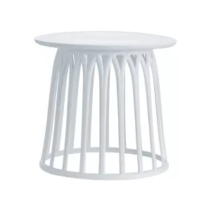 Saba Τραπεζάκι Βοηθητικό Pp-Uv Άσπρο Φ50x45cm