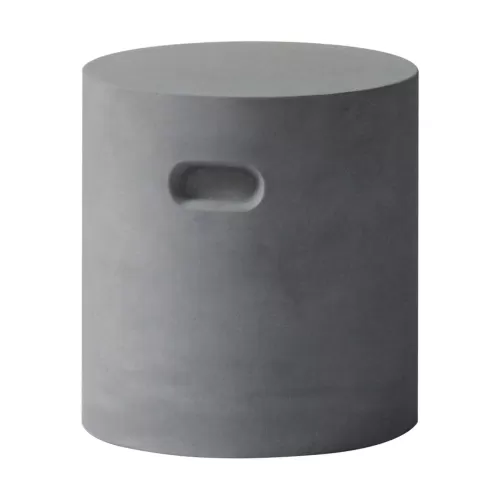Concrete Cylinder Σκαμπό Κήπου - Βεράντας, Cement Grey Φ 37cm H.40cm