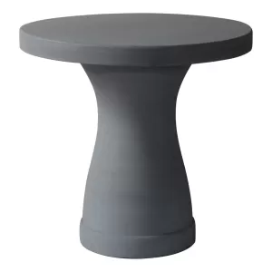 Concrete Τραπέζι Ροτόντα, Fiber Cement Grey Φ80cm H.75cm