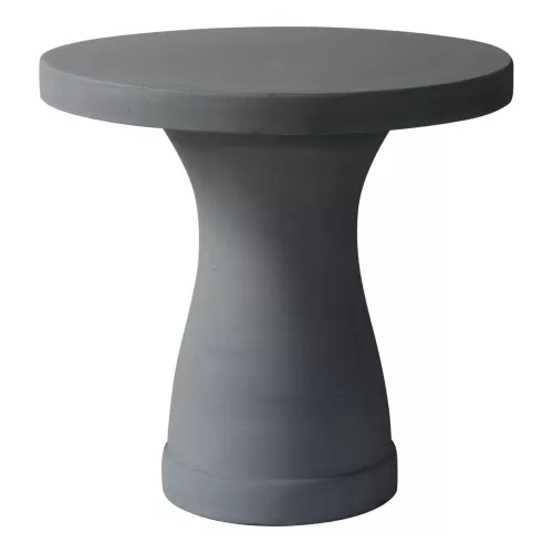 Concrete Τραπέζι Ροτόντα, Fiber Cement Grey Φ80cm H.75cm