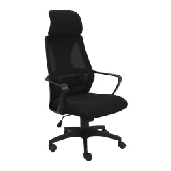 Bf2950 Πολυθρόνα Γραφείου Διευθυντή, Mesh Μαύρο 62x62x113/121cm
