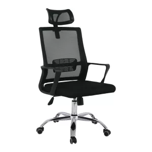 Bf2030 Πολυθρόνα Γραφείου Διευθυντή Mesh Μαύρο 58x67x110/118cm