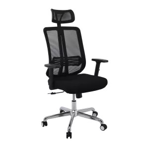 Bf9500 Πολυθρόνα Γραφείου Διευθυντή Mesh Μαύρο, Μπράτσα Up-Down 68x72x115/123cm