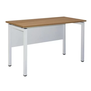 Unit Γραφείο Μέταλλο Βαφή Άσπρο, Melamine Απόχρωση Sonoma 120x60x75cm