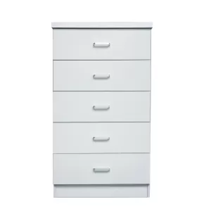 Drawer Συρταριέρα Με 5 Συρτάρια, Απόχρωση Άσπρο 60x40x97cm