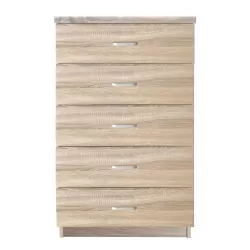 Drawer Συρταριέρα Με 5 Συρτάρια, Απόχρωση Sonoma 60x40x97cm