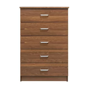 Drawer Συρταριέρα Με 5 Συρτάρια, Απόχρωση Καρυδί 60x40x97cm
