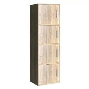 Closet Ντουλάπι Βοηθητικό Τετράφυλλο, Απόχρωση Sonoma 42x30x106cm