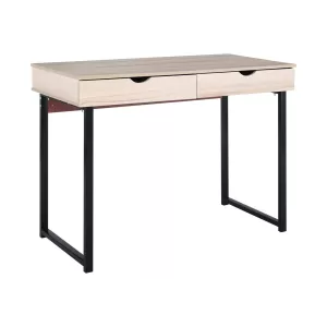 Γραφειο Με 2 Συρτάρια Μέταλλο Βαφή Μαύρο - Maple 100x48x75cm