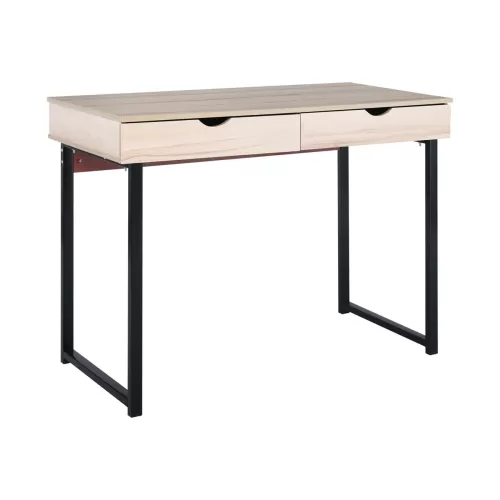 Γραφειο Με 2 Συρτάρια Μέταλλο Βαφή Μαύρο - Maple 100x48x75cm