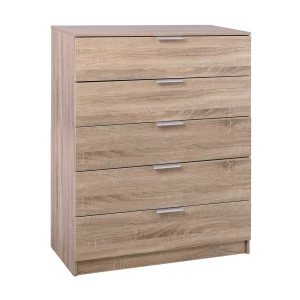 Drawer Συρταριέρα Με 5 Συρτάρια, Απόχρωση Sonoma 80x40x102cm