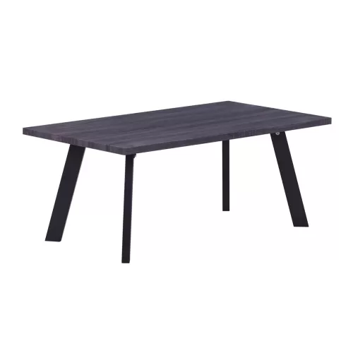 Baxter Τραπεζάκι Σαλονιού Καθιστικού, Μέταλλο Βαφή Μαύρο, Grey Walnut 110x60x45cm