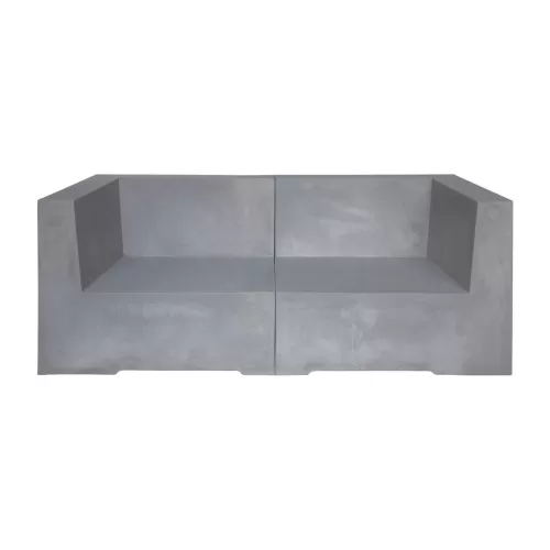 Concrete 2Θέσιος Kαναπές Κήπου - Βεράντας, Cement Grey 166x81x65cm