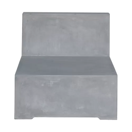 Concrete Καρέκλα Σαλονιού Κήπου - Βεράντας, Cement Grey 69x81x65cm