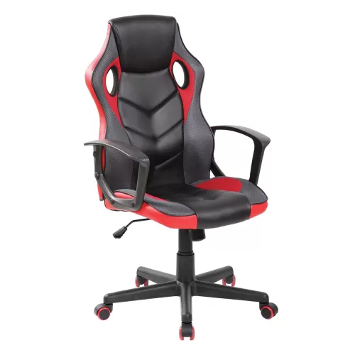 Bf7700 Gaming Πολυθρόνα Mesh, Pu Μαύρο - Κόκκινο 62x59x105/117cm