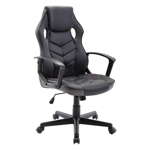 Bf7700 Gaming Πολυθρόνα Mesh, Pu Μαύρο - Γκρι 62x59x105/117cm