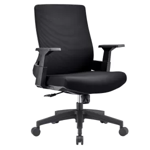 Bf8950 Πολυθρόνα Γραφείου Mesh Μαύρο, Ύφασμα Μαύρο 64x64x98/110cm