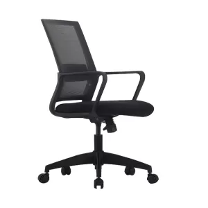 Bf2115 Πολυθρόνα Γραφείου Μαύρο Mesh - Ύφασμα Μαύρο 62x58x92/100cm