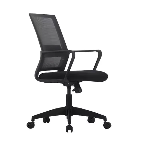 Bf2115 Πολυθρόνα Γραφείου Μαύρο Mesh - Ύφασμα Μαύρο 62x58x92/100cm