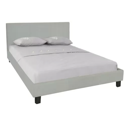 Wilton Κρεβάτι Διπλό, Για Στρώμα 160X200Cm, Ύφασμα Απόχρωση Grey Stone 169x213x89cm