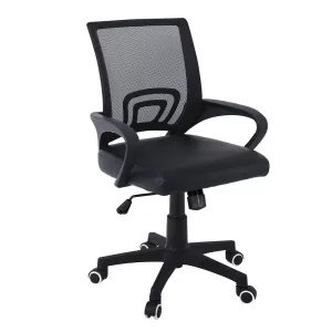 Bf2101-P Πολυθρόνα Γραφείου Με Ανάκλιση Μαύρο Mesh - Pu 60x54x84/94cm