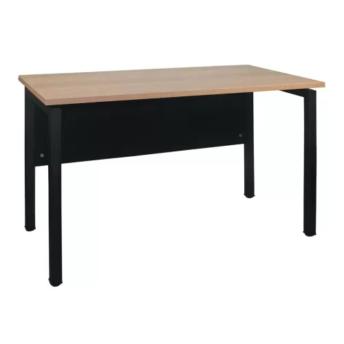 Unit Γραφείο Μέταλλο Βαφή Μαύρο, Melamine Απόχρωση Sonoma 120x60x75cm