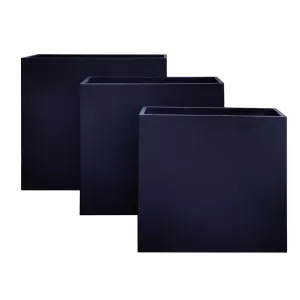 Flower Pot-13 Set 3 Τεμαχίων Απόχρωση Black 61x26x61 + 71x31x71 + 81x36x81